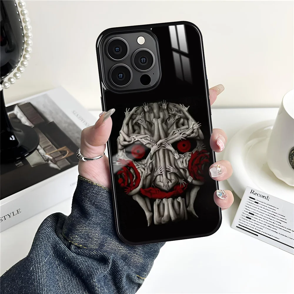 

Scary S-Saw Killer Phone Case For iPhone 16 15 14 13 12 11 Pro Xs Max Mini Plus Antislip Shockproof Hard Funda
