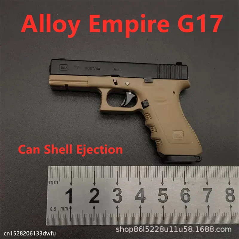 92F Glock G17 Desert Eagle Toy Gun Pistol  Keychain Metal Miniature Model Weapon Adult Kids Shell Ejection Alloy Empire