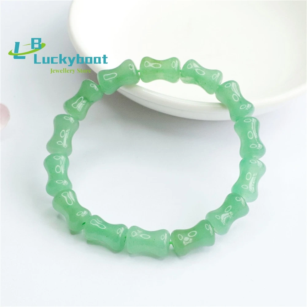 Natural Dongling Jade Bamboo Festival Bracelet Festival High Small Waist Jewelry Gift Versatile Full Green