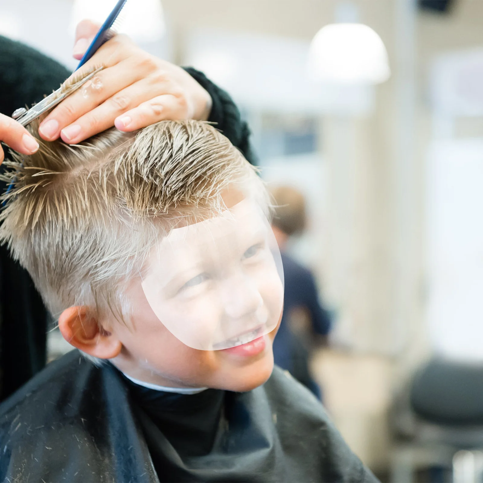 50Pcs Hair Salon Eye Guard Anti-Splash Facial Baffle Transparent Hairdressing Tool for Child Haircut Eye Cover Protection