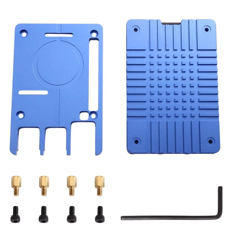 

AT82-For RPI 4B For Raspberry Pi 4 Model B Aluminum Heatsink Case Shell Metal Cover Box Enclosure Kit