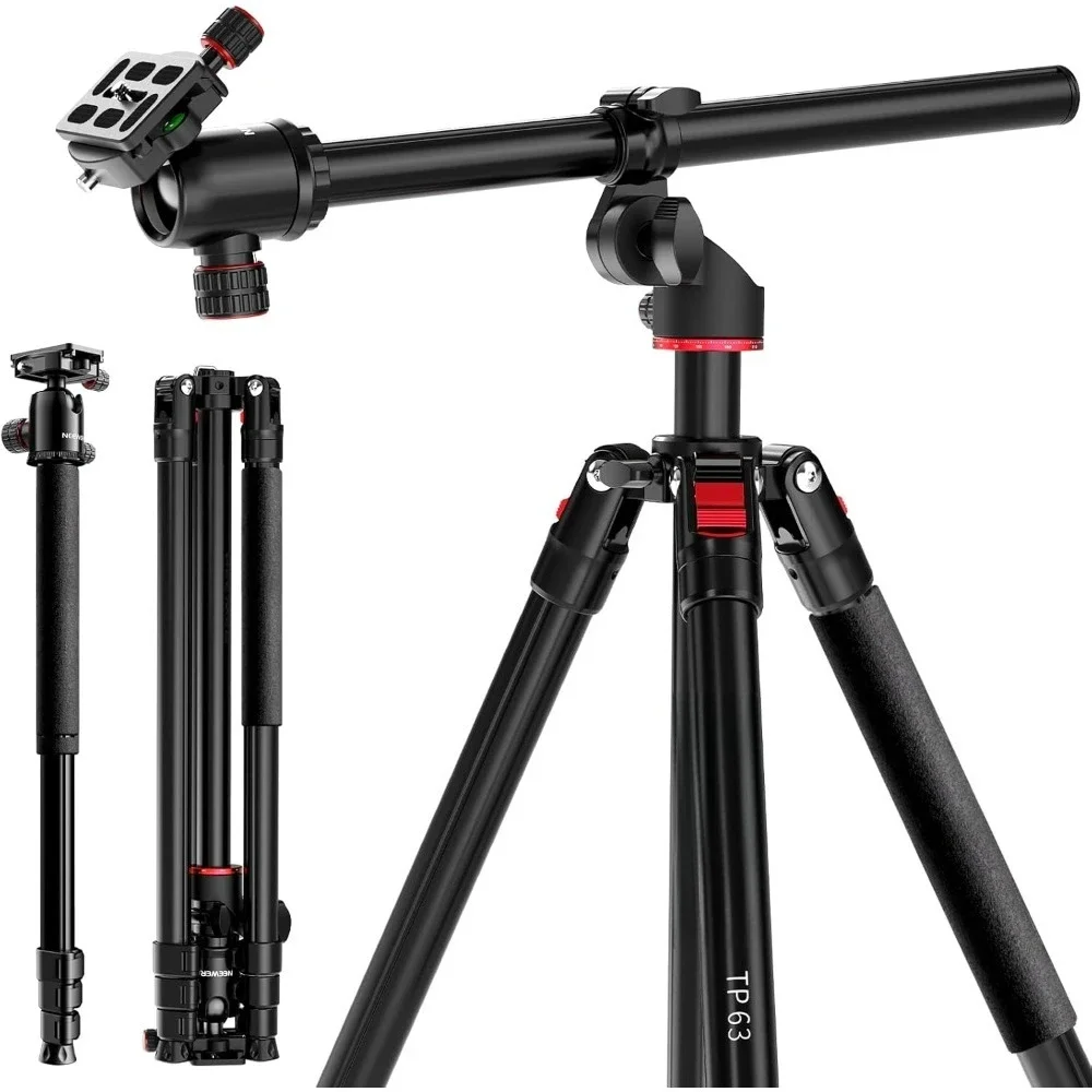US Shipping 90 Inches Camera Tripod Monopod with Ball Head Flexible Center Column Metal DSLR Video Stand Arca QR Plate