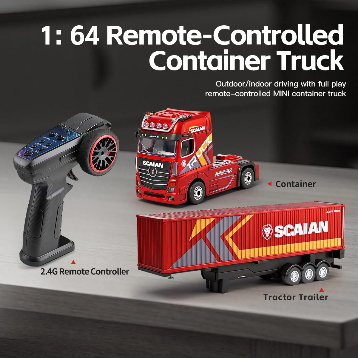 

Новая радиоуправляемая модель грузовика-контейнеровоза WLtoys 6408 в масштабе 1:64, 2,4 ГГц, со светодиодами, трехскоростной трансмиссией, подарок для мальчиков