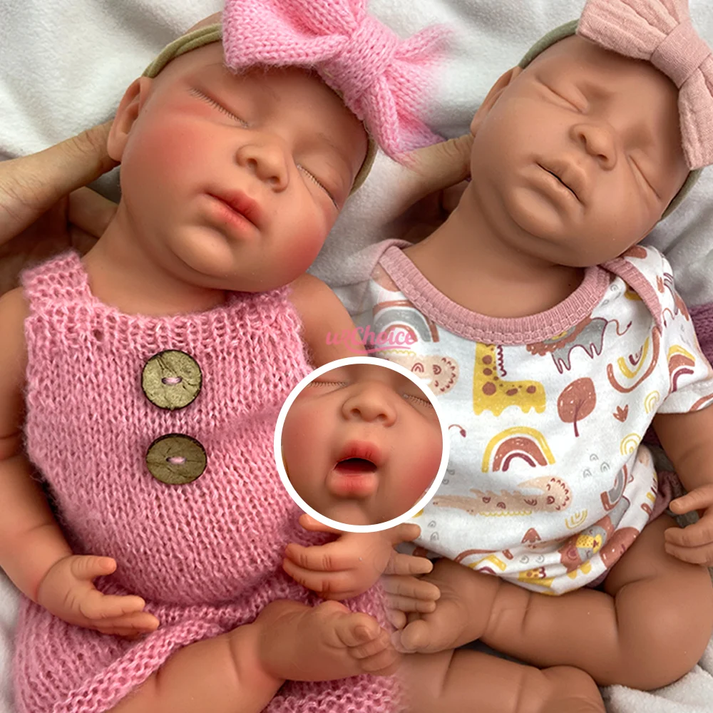 

Лидер продаж 17 "силиконовая кукла реборн ручной работы для маленьких девочек, окрашенная/неокрашенная для новорожденных, для комфорта и терапии, рождественский подарок