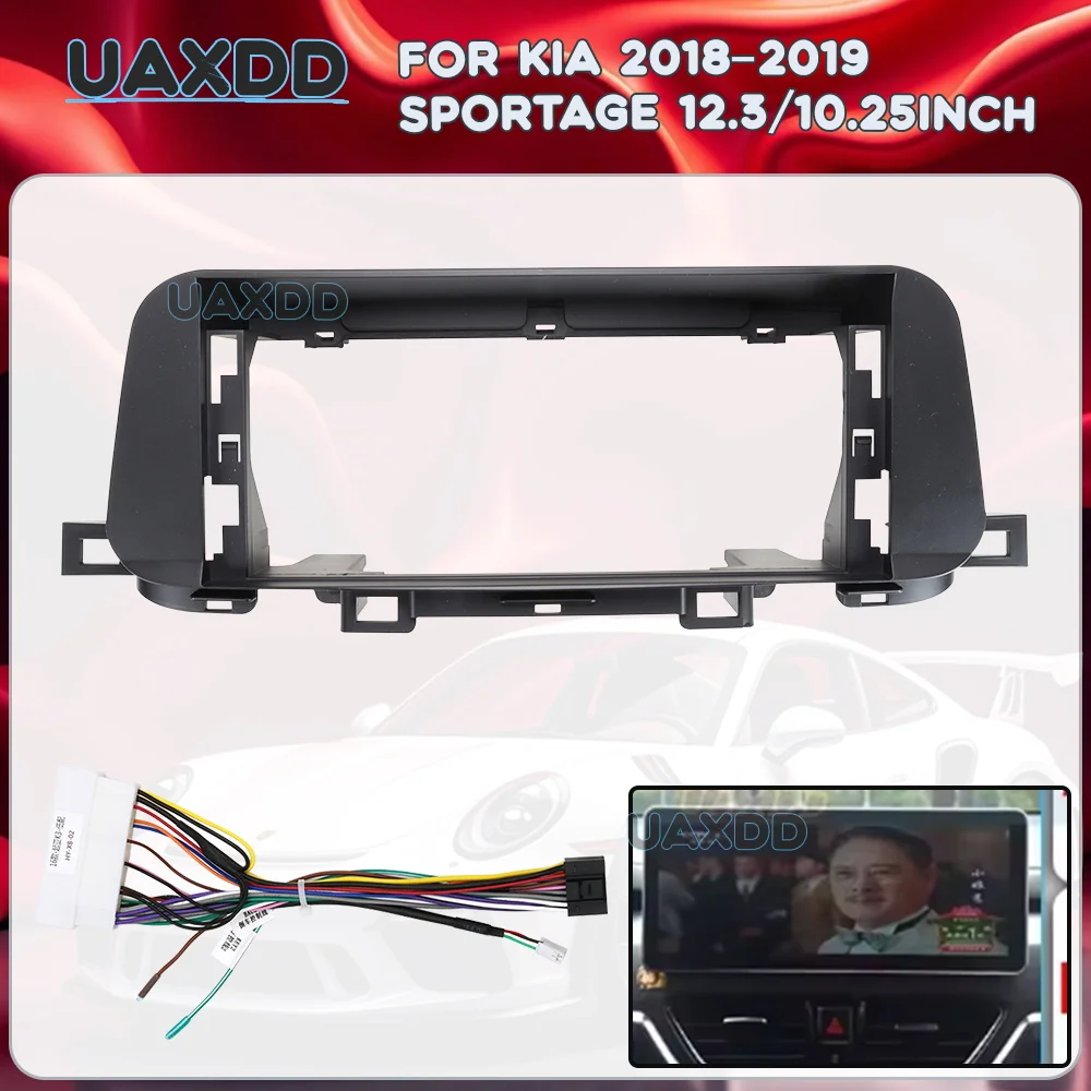 

Для KIA SPORTAGE 2018-2019: 12,3-дюймовая и 10,25-дюймовая автомобильная DVD-система Android, рамка, жгут проводов, адаптер, 2 DIN, комплект для установки в салон, центральная панель.