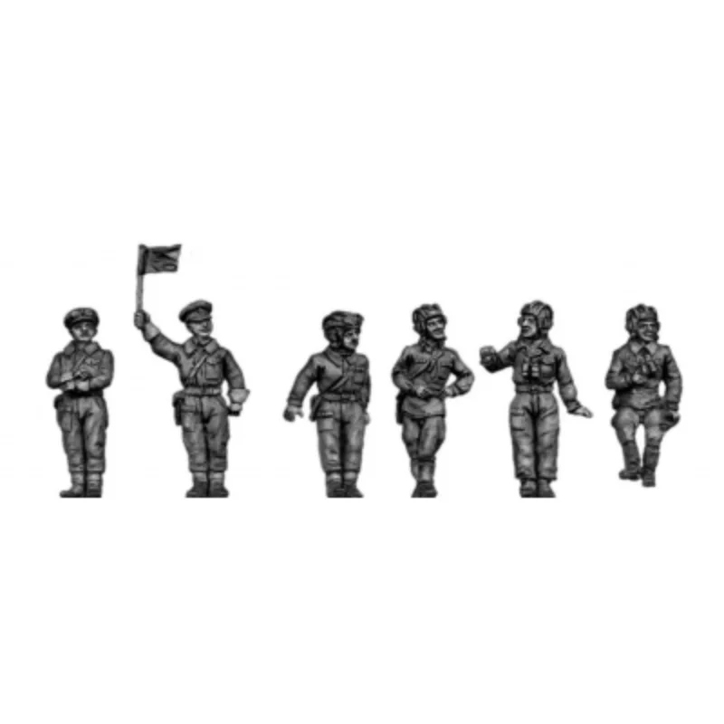 1/72 Scale Resin Figure Model Kit  Military  Tank Crew Relaxed 6 People (Micro Scene Matching) Unassembled  Unpainted