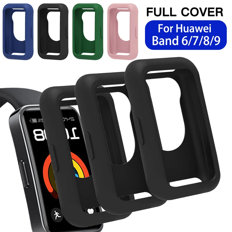 

1-2PCS Protective Case for Huawei Band 9 8 7 6 Silicone Protector for Huawei Band 9 8 7 6 Bracelet Frame Protection Cover Case