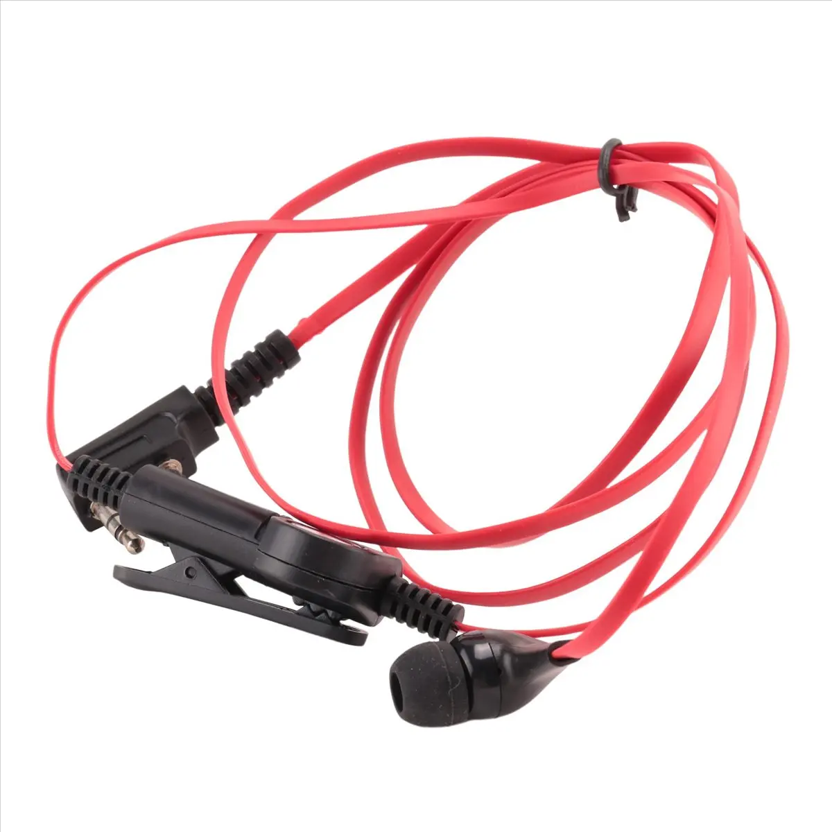 A49T 2 Pin Noodle Style Earbud Headphone K Plug Earpiece Headset For Uv5R -888S Uv5R Radio Red Wire