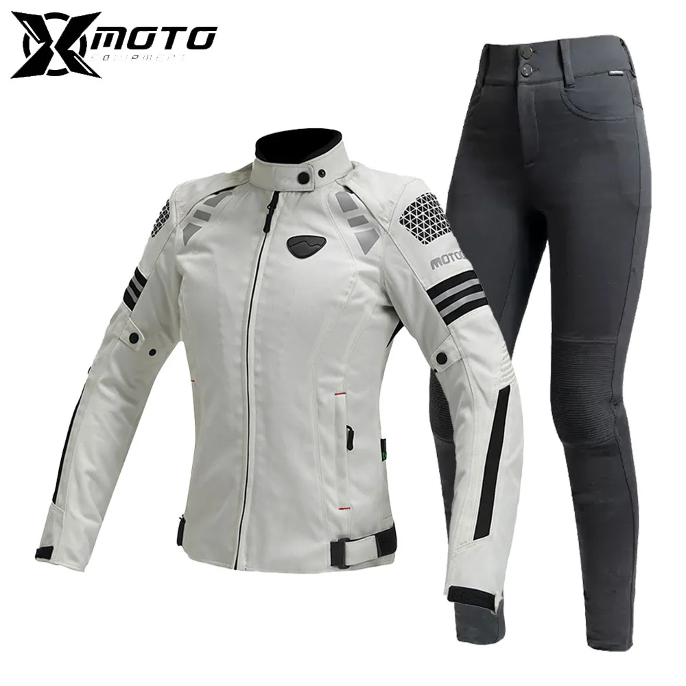 

Motorcycle Jacket Waterproof Chaqueta Moto Windproof Suit New Moto Protection Motorbike Riding Moto Jacket Pants For 4 Season