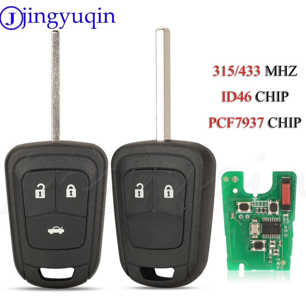 

jingyuqin Remote Car Key 315/433Mhz ID46-PCF7937 Chip 5WK50083 For Opel ZAFIRA C MOKKA Vauxhall Chevrolet AVEO CRUZE MALIBU