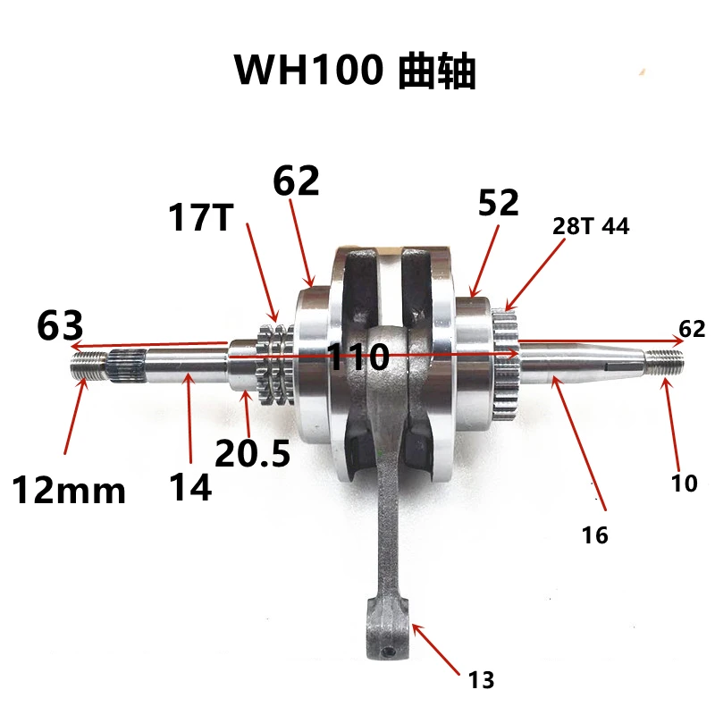 Motorcycles Crankshaft Comp for Honda CB190R CBF190 CB190R REPSOL 2016-2020 13000-K70-600 XR150 125 KWW110 GGC110 KYY125