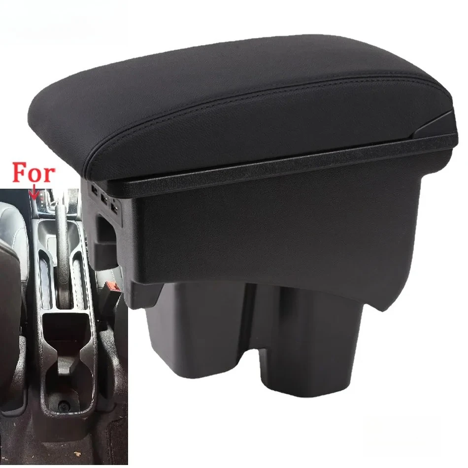 For Honda City Armrest Box for Honda New City Car Armrest Heighten Double Layer Storage Box Retrofit Car Accessories with USB