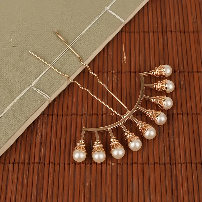 Neue Haarnadel im chinesischen Stil, einfacher Kopfschmuck, U-förmige Haarnadel, Haarkugel im antiken Hanfu-Stil, Kopfschmuck, Haarnadel im Hanfu-Stil – Detail 2