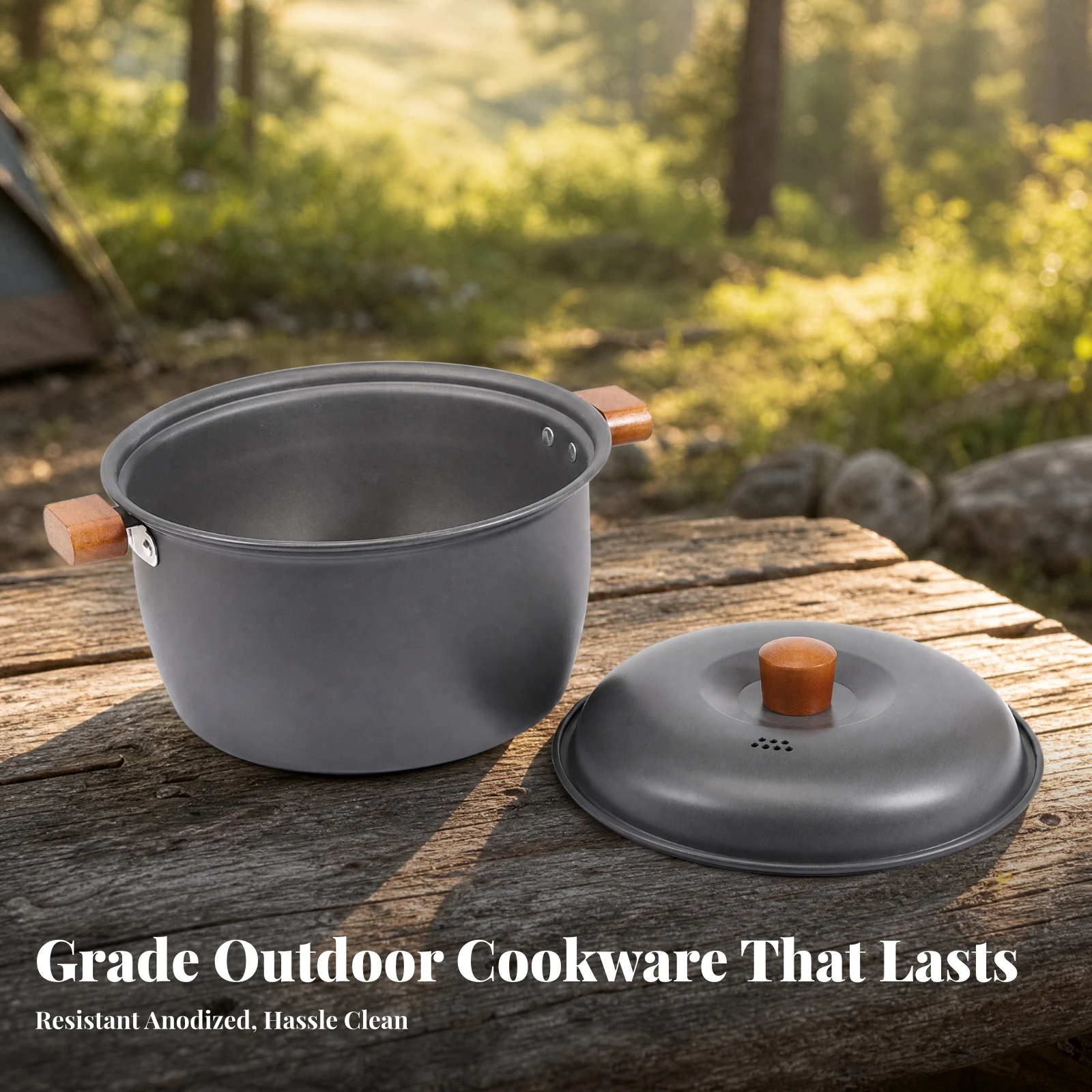 Camping Cooking Pot With Lid - Pot de camping avec couvercle, pot
