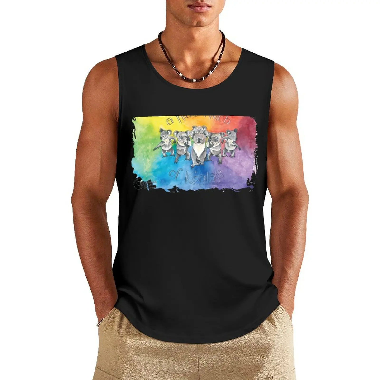 

A flash mob of Koalas Tank Top man vest fitness muscle t-shirt
