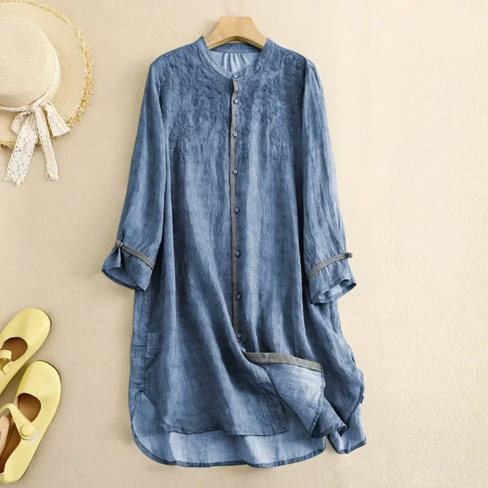 

Women Clothes Harajuku Vintage Fashion Vintage Casual Elegant Summer Ethnic Style Embroidery Streetwear Clothing Tops Shirts