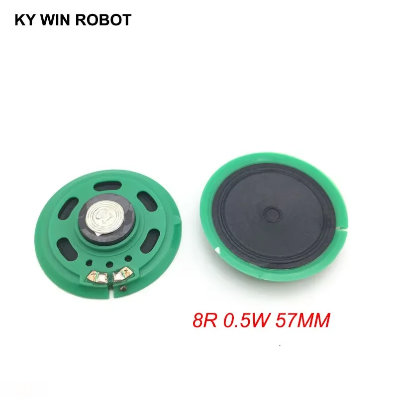 2pcs/lot New Ultra-thin speaker Phone horn Toy-car horn 8 ohms 0.5 watt 0.5W 8R speaker Diameter 57MM 5.7CM thickness 9MM