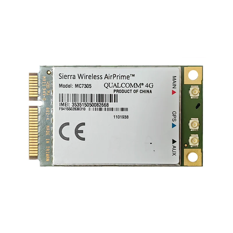 Sierra-Carte sans fil débloquée Airprime MC7305, 4G, 100 Mo, Mini PCI-E, Wifi, Permanence WWAN, Tech MDM9gem, HSPA + EDGE GPS, 1800 MHz, 2100/2600 MHz
