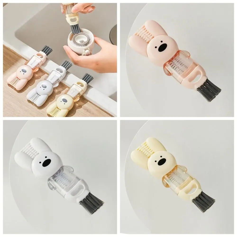 Kaninchen 3 in 1 Baby flasche Bürste Wasser flasche Reiniger Silikon flasche Reinigungs bürste Cartoon Schnuller Nippel Tasse Reinigungs werkzeug