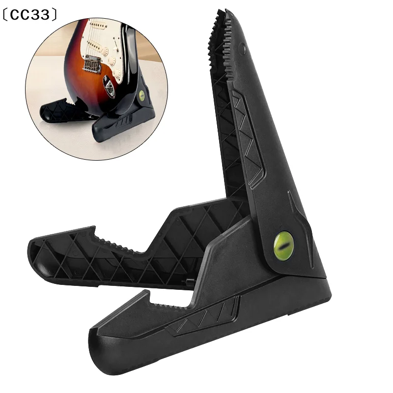 

Tripod Folding Guitar Stand, Electric Or Bass, Adjustable A-Frame, Non-Slip Rubber Feet〔CC33〕