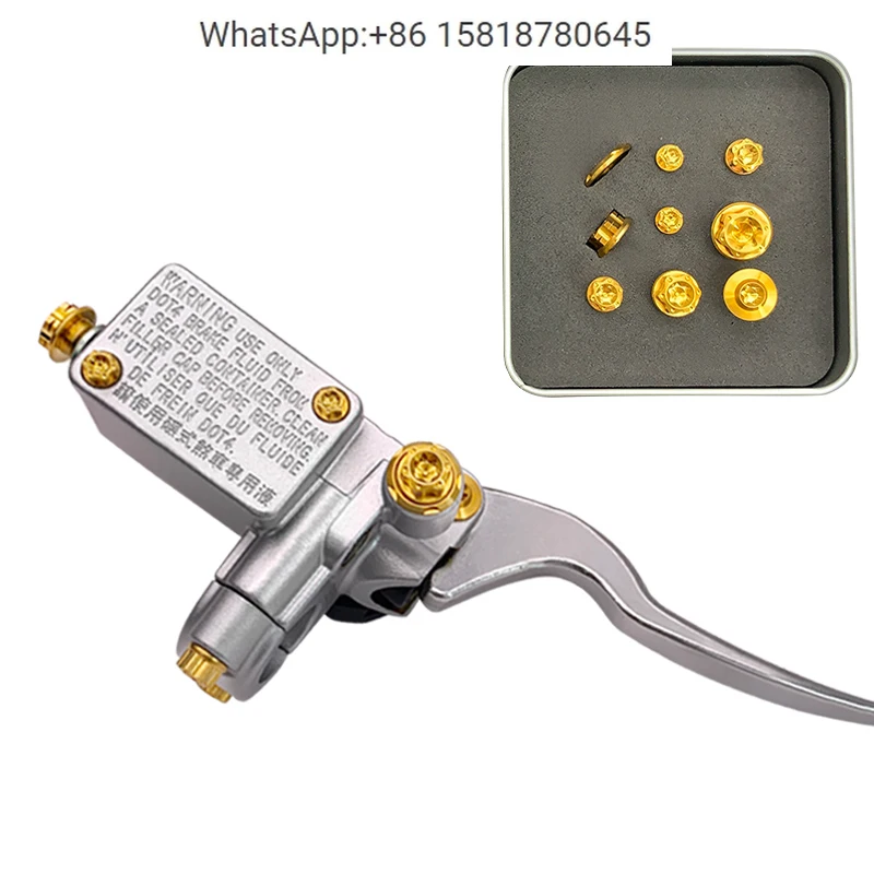 Juego de tornillos de aleación de titanio para bomba superior KYM-CO 180, accesorios de modificación de frenos para motocicletas y vehículos eléctricos