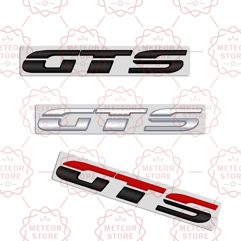 Car Nameplate GTS Metal Badge Rear Trunk Side Decal Sticker Emblem For Polo Golf CC Passat Scirocco Virtus Lamando Taos Porsch