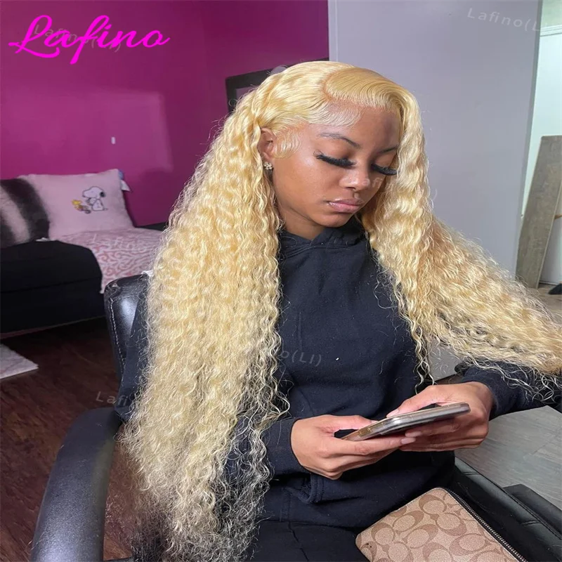 

613 Hd Lace Frontal Wig 13x6 Curly Lace Front Wigs Human Hair 13x4 Loose Deep Wave Wig Blonde Colored Water Wave For Black Women