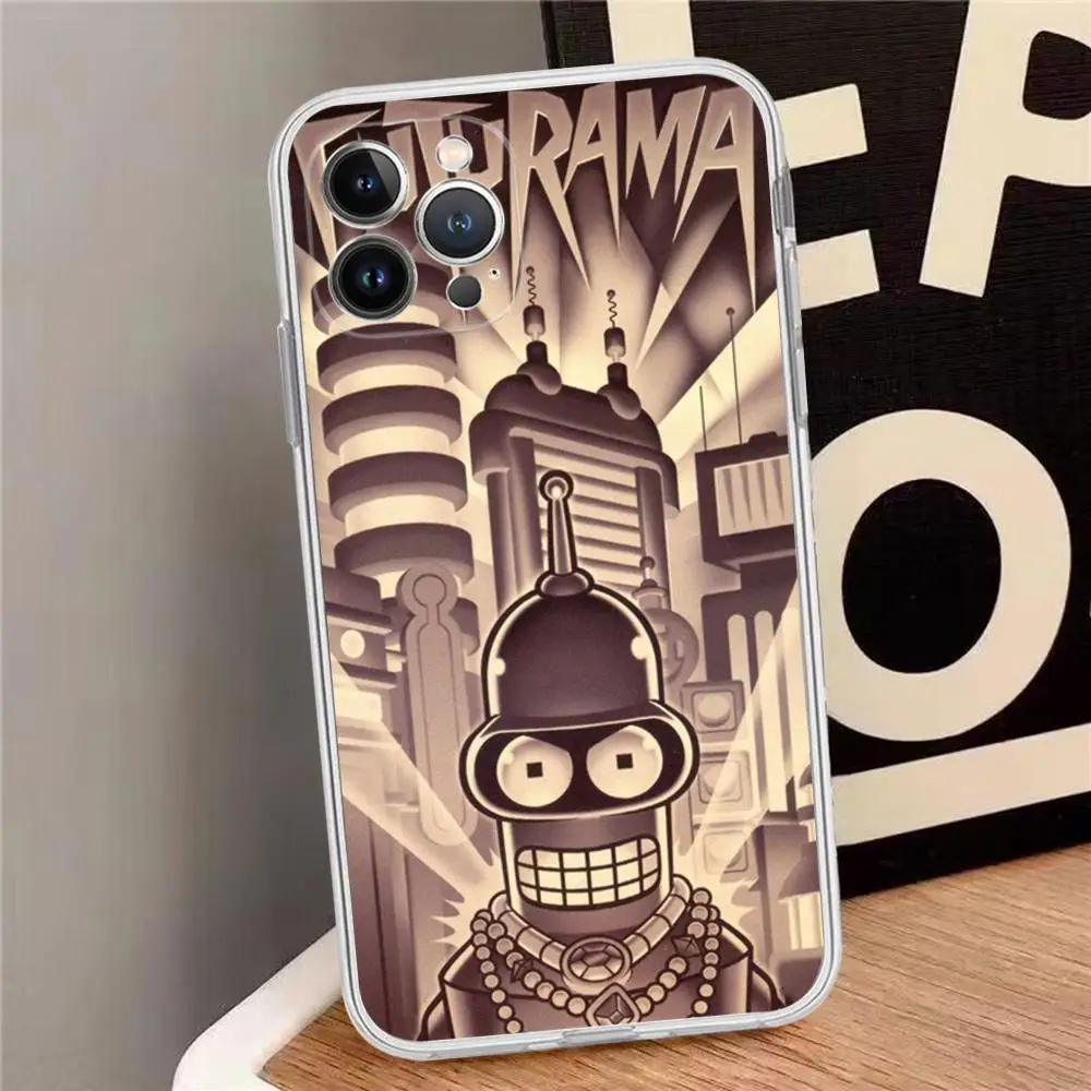 F-Futurama B-Bender Phone Case For iPhone 15 14 13 12 Mini 11 Pro XS Max X XR SE 6 7 8 Plus Soft Silicone Cover