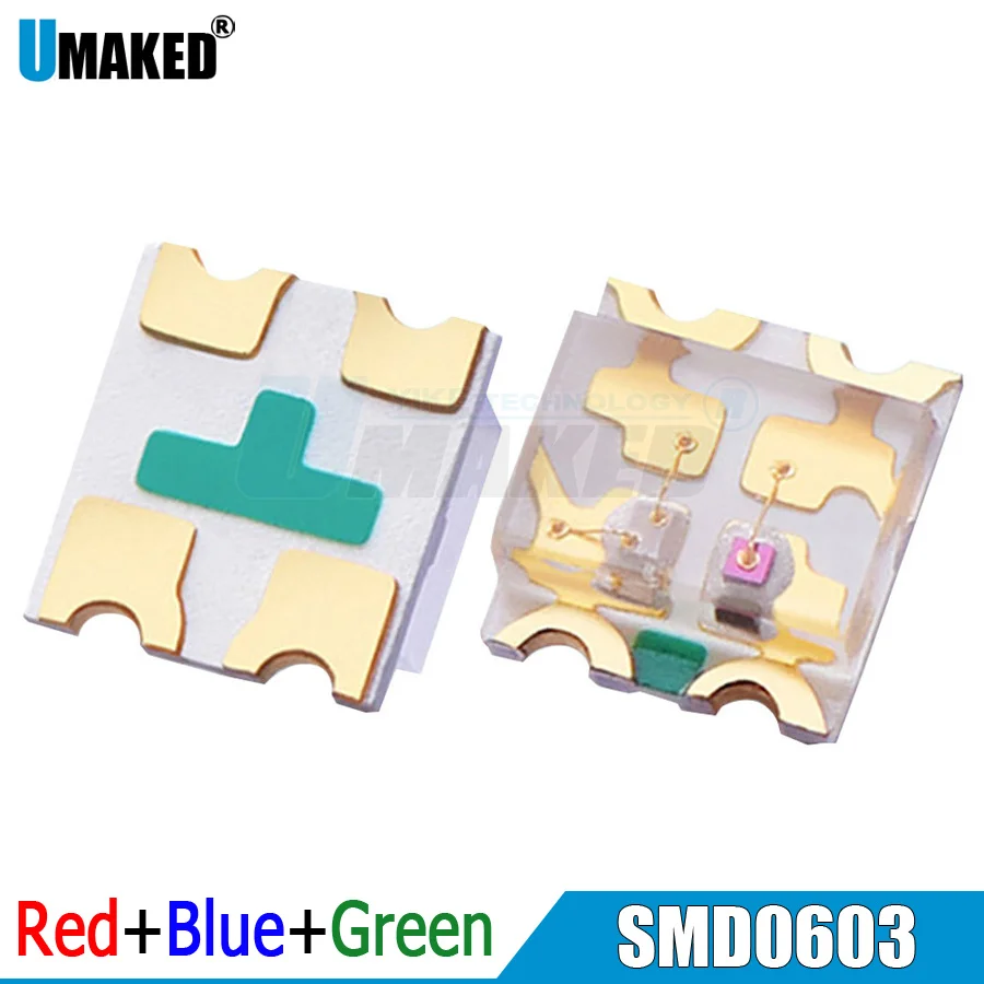 1000pcs RGB 0603 SMD High Brightness led chip ,LED diodes lamp, white red green blue anode cathode  lamp chip diy bulb downlight