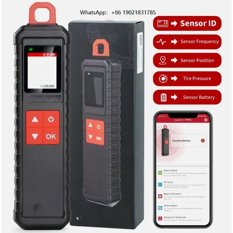 handheld I TPMS repair tool, active learning function, supports 315MHz tire detector LED display 12V