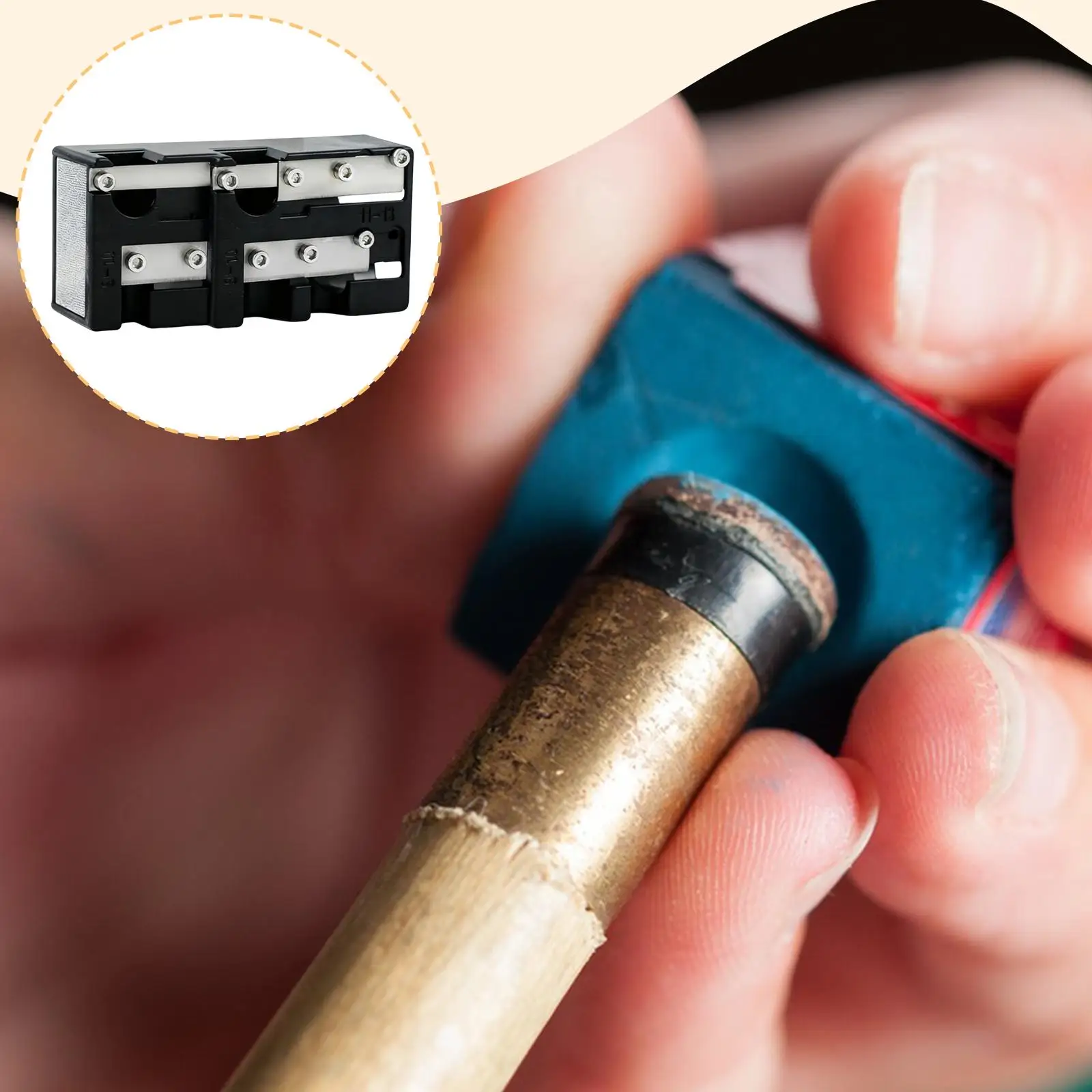 

Premium Pool Cue Tip Repairer Plastic Durable Multifunction Accessories Snooker and Billiards Tools for Tournament Venue