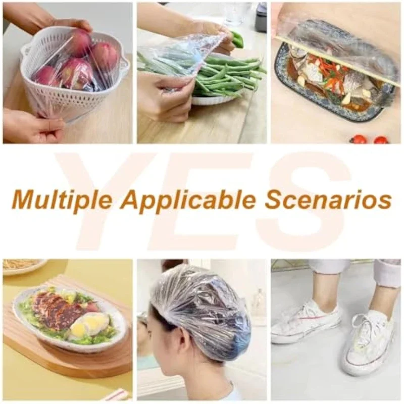 تغليف نضارة الطعام المرنة - قابل للتمدد، غطاء أطباق شفاف، للمطبخ، المنزل، المطعم، النزهة، مقاوم للغبار، قابل لإعادة الاستخدام #5