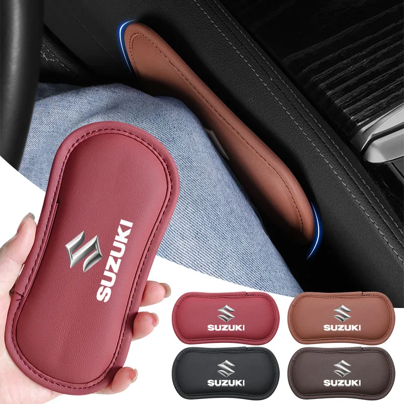 

1 шт. кожаная автомобильная подушка, автомобильный наколенник, эластичная пена с эффектом памяти, подушка для ног для Suzuki Swift Grand Vitara Jimny SX4 Alto Liana, наклейка