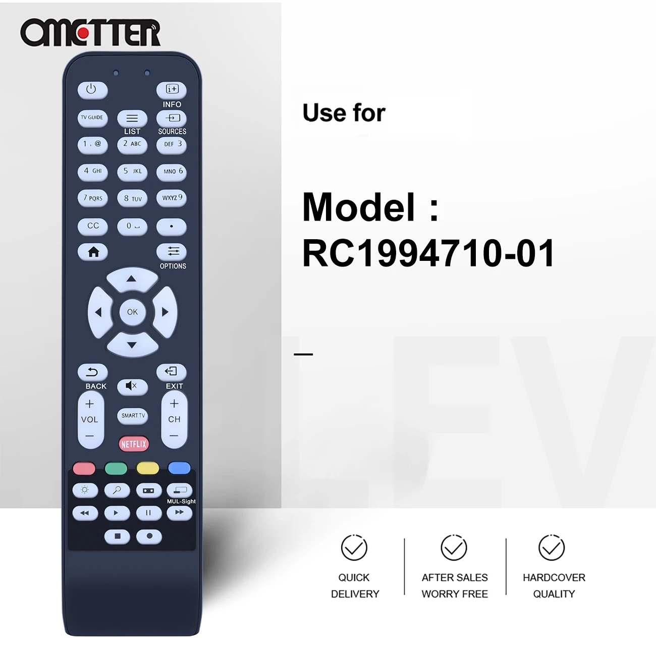 جهاز تحكم عن بعد أصلي جديد لـ AOC RC1994710/01 3139 238 28641 398GR08BEAC01R لـ NETFLIX SMART TV