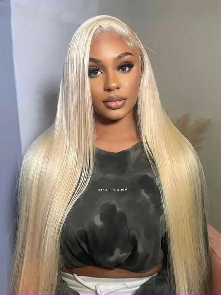 شقراء مستقيم 100% شعر بشري لعذراء 13x4 الدانتيل شعر مستعار أمامي قبل قطعها شعري عذراء الشعر شعر مستعار طبيعي للنساء