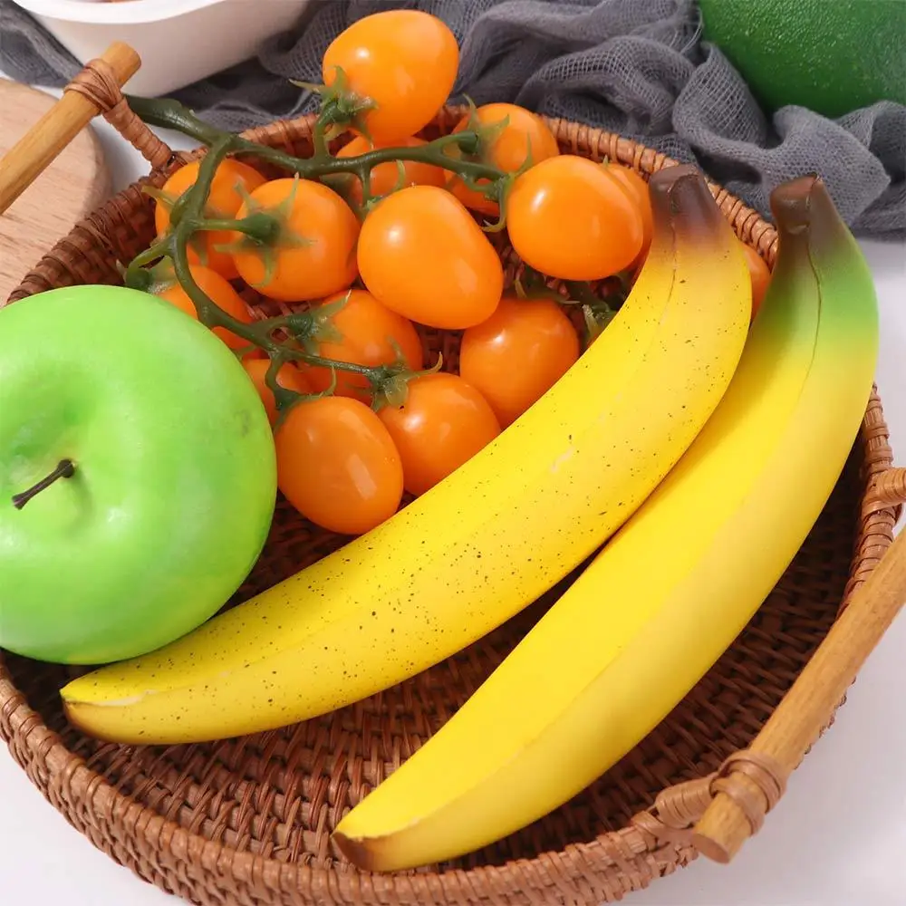 2 pezzi simulato banana spremere giocattolo impastare buona sensazione banana agitarsi giocattolo morbido lento rimbalzo pizzico giocattolo di decompressione