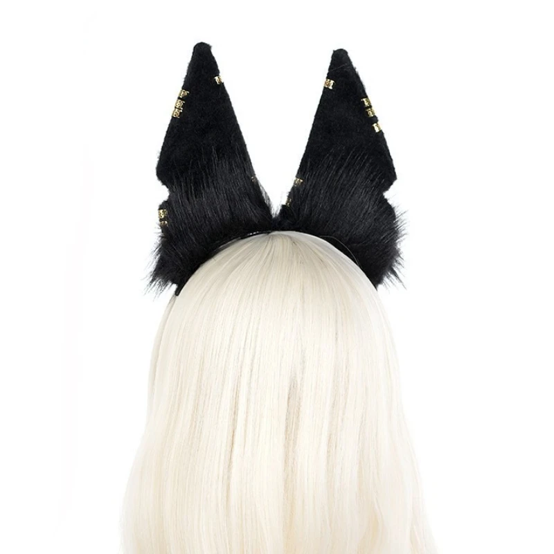 Anubis Jackal Simulation Beast Ears Cosplay Hairband Lolita Animal  Cosplay Accessories Can Be Bent To Shape Wolf Ears Role Play