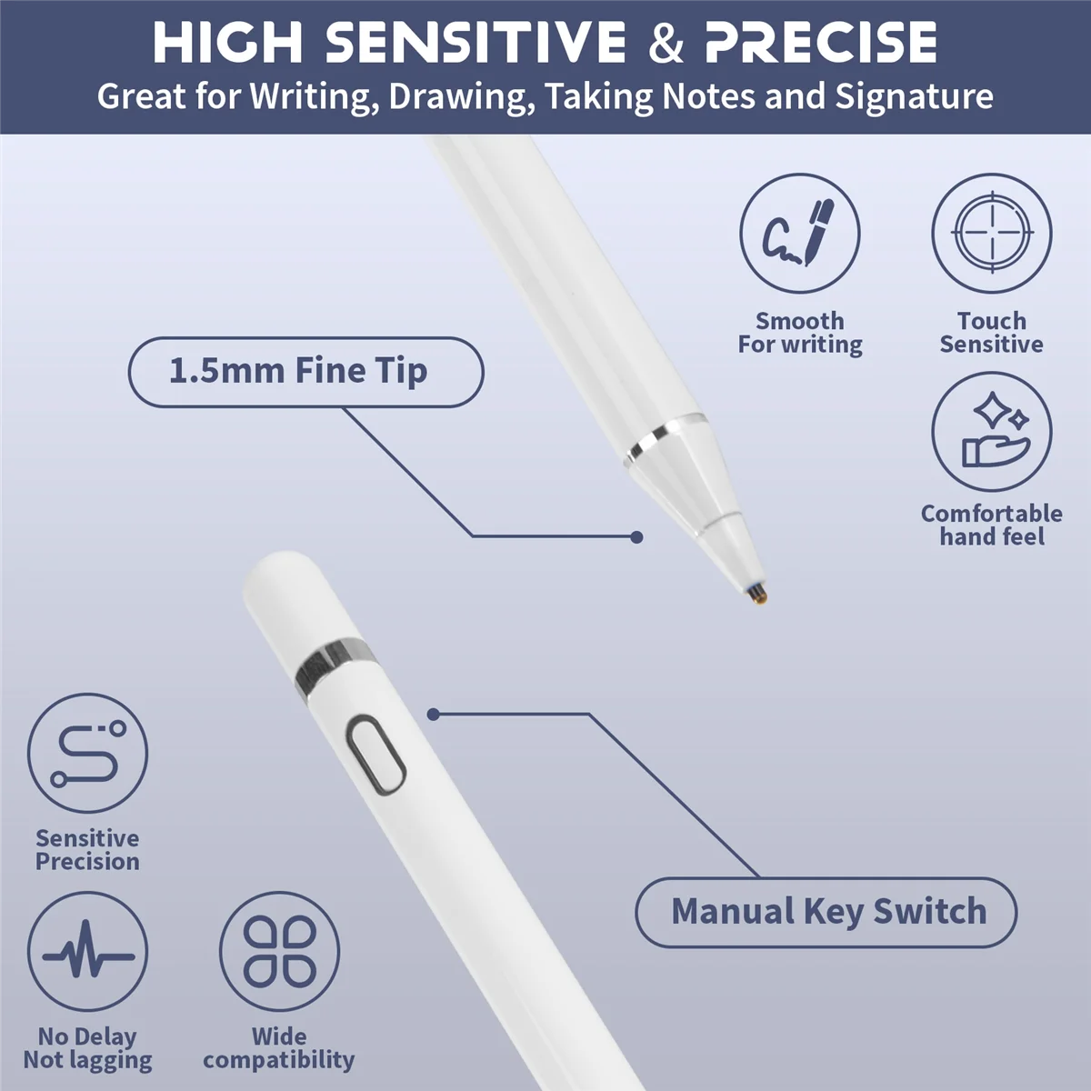 

【Горячая цена】для Pro 11 12,9 10,5 9,7 2018 2017 Pen Smart Pencil для планшета Mini 5 4 Air 1 2 3