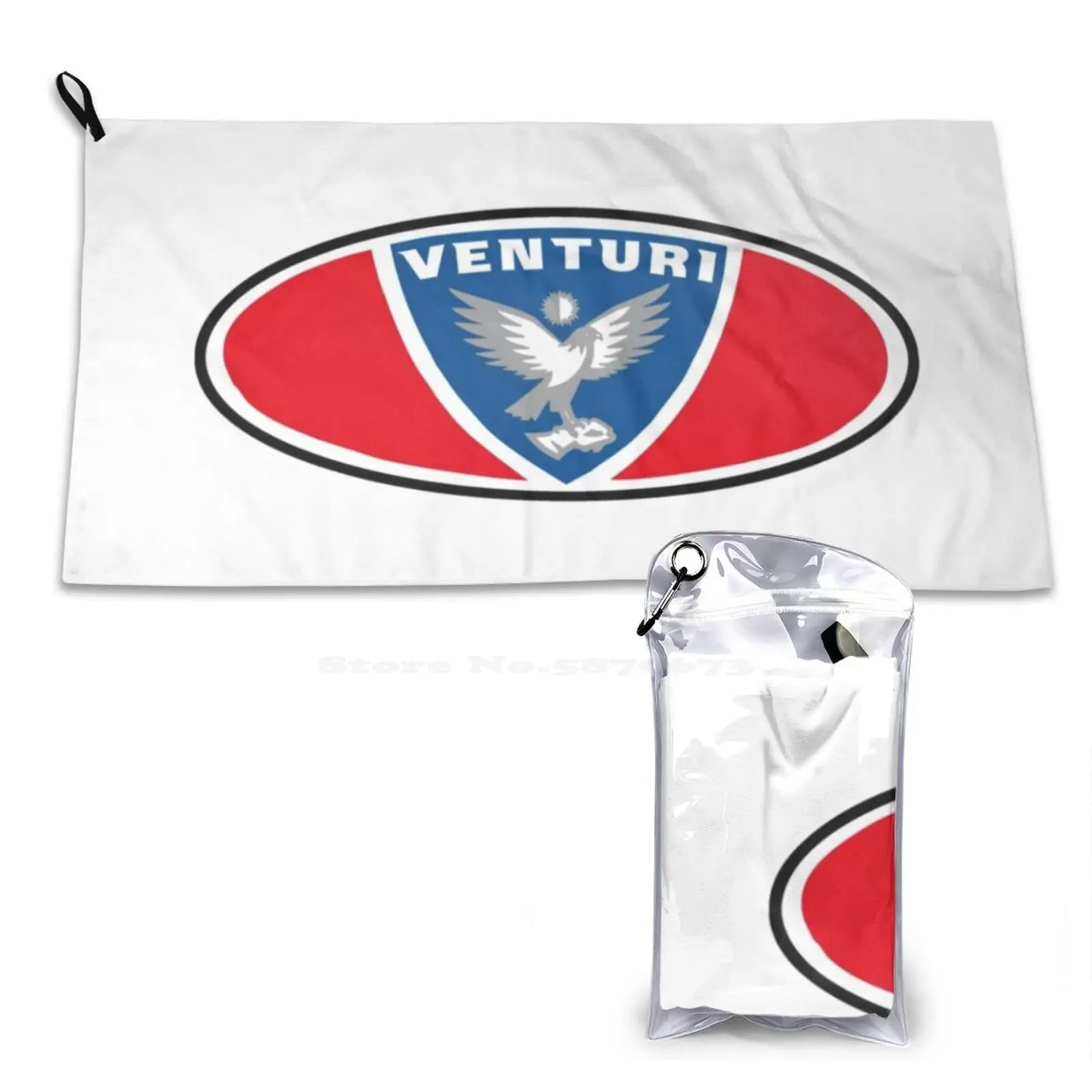 Venturi Cars Classic Logo 3D Print Pattern Soft Towel Venturi Mvs Poiraud Couron Cholet 400 Gt 260 Lm Apc Spc Car Automobile