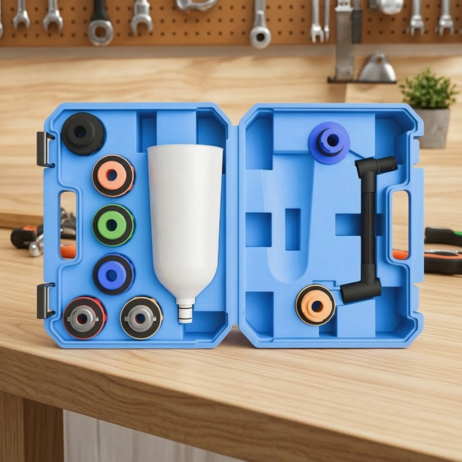 Engine-Oil Filling Funnel Kit Portable Automotive Oil Funnel with Storage Case Flexible Large Capacity