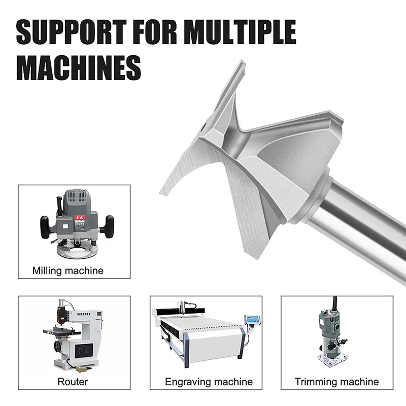 Shank Arc Bending Integrated Knife Forming Knife Router Bits For Woodworking Milling Cutter