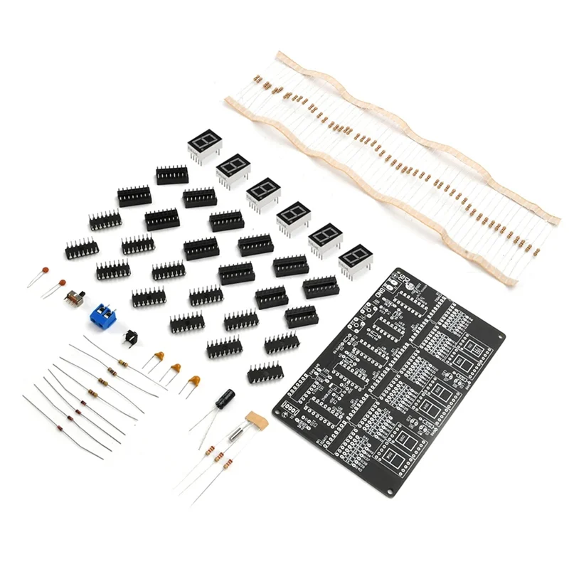 DC 4.5V-5.5V 6-Bit Digital Circuit Clock Kit Electronic Clock Teaching And Training Welding Production DIY Replacement