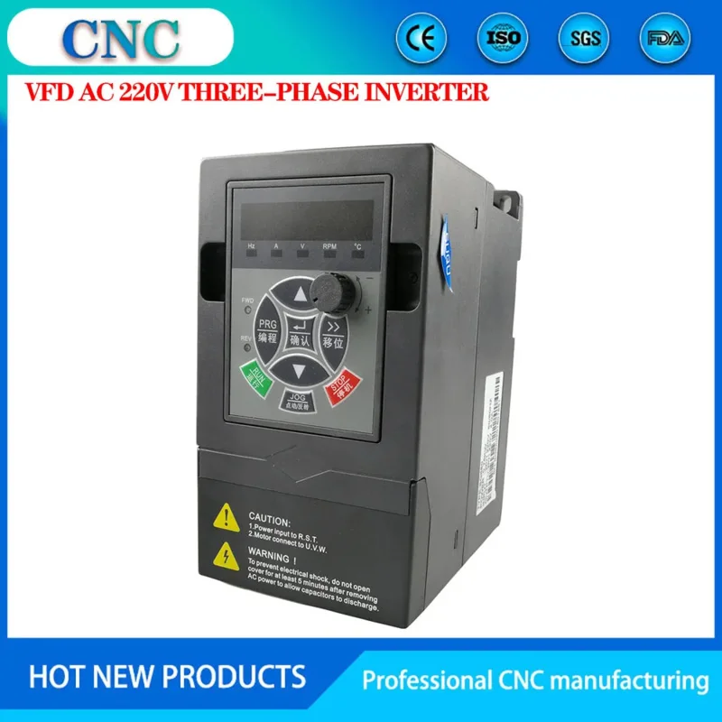 Single access universal frequency converter 1.5KW 2.2KW 0.4KW 0.75 220V VFD 3 Phase Output Frequency Converter Adjustable Speed