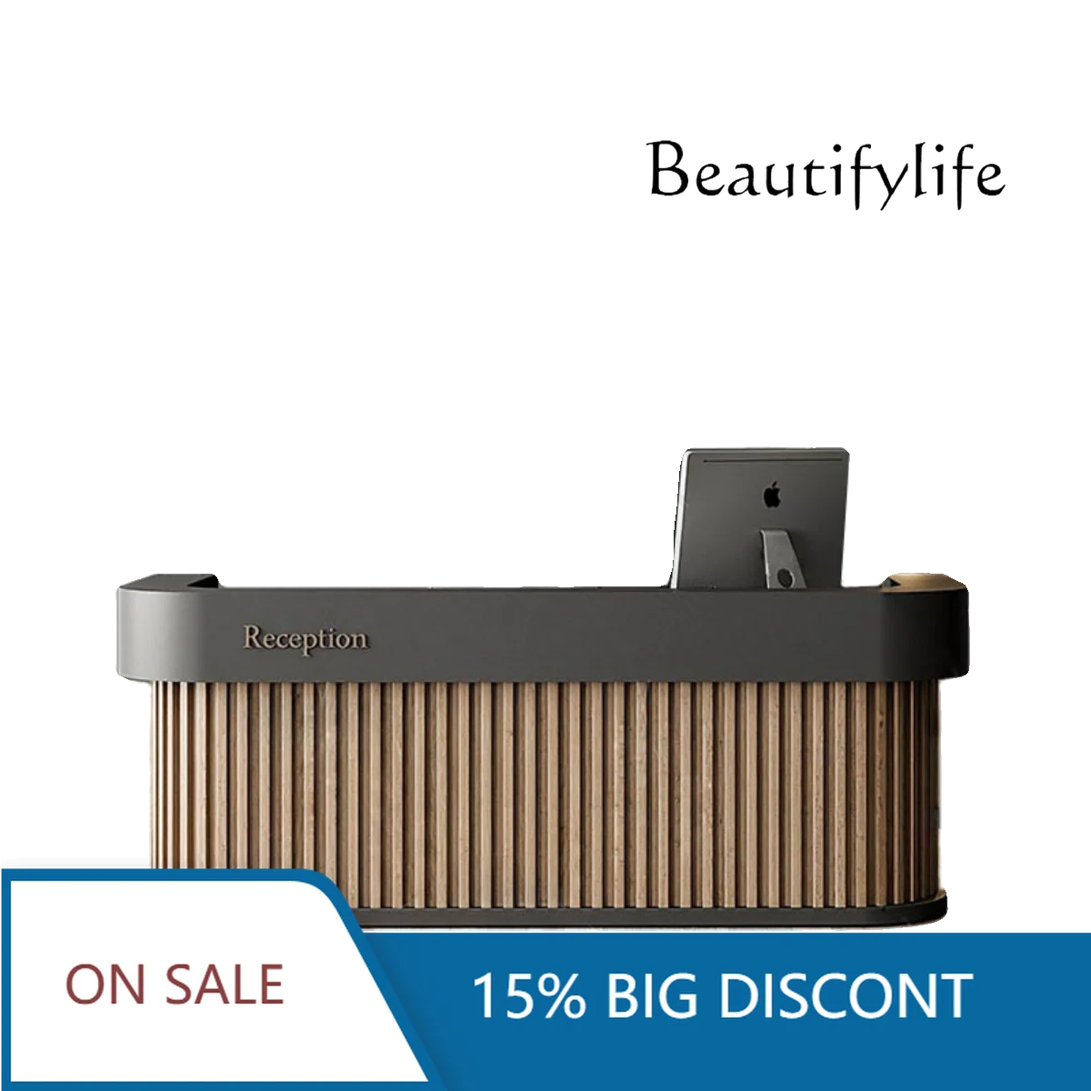 

Light Luxury High-end Stainless Steel Checkout Page Store Small Company Hotel Front Desk X