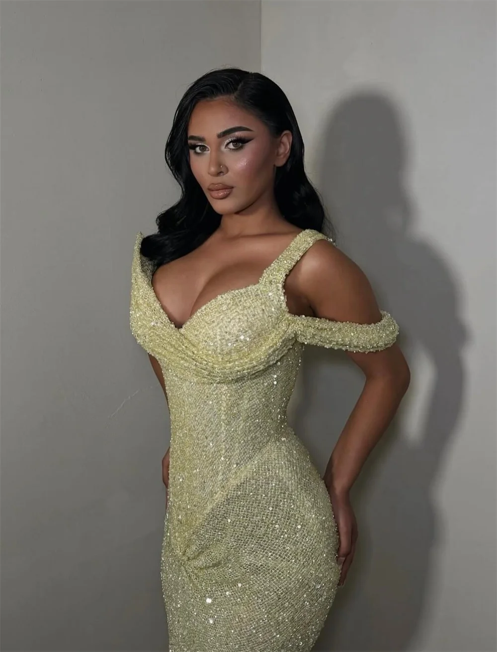 فستان ميلا غمد بدون أكمام بسيط للحفلات الراقصة مخصص أزرق بدون حمالات فساتين سهرة فاخرة بطول الأرض فيستدوس دي فييستا #2