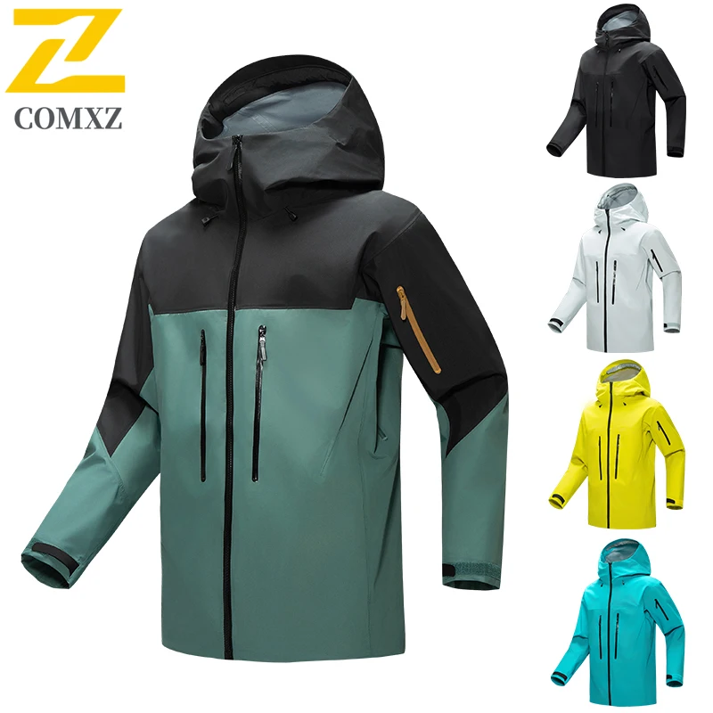 

Outdoor Soft Shell Rain Proof Jackets Men's New Three-layer Adhesive Waterproof Windbreaker Trekking Fishing Stormcoat Jacket