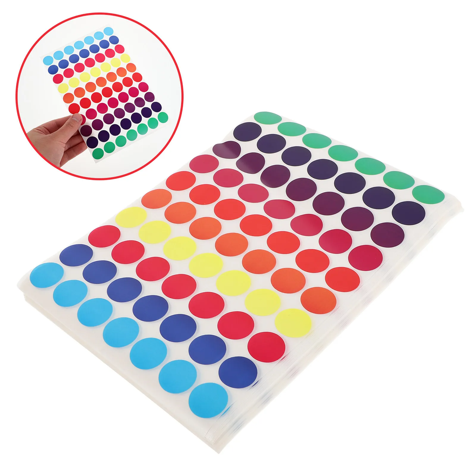 

50Pcs Small Colored Circle Dot Stickers Blank Adhesive Labels Kraft Paper for Coding Labeling Classroom Office Home Jar Envelope