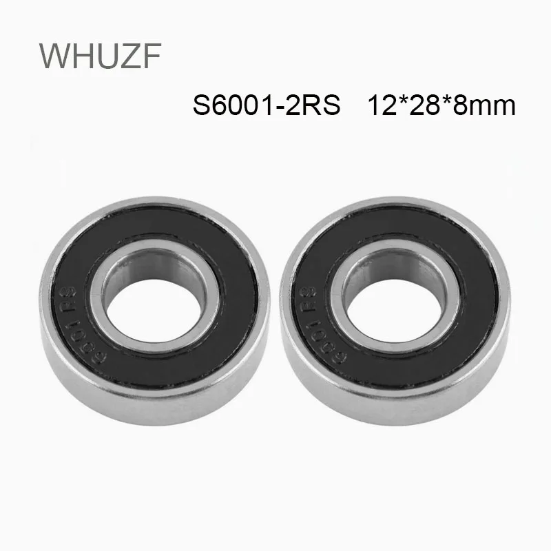 

WHUZF 5/10PCS S6001RS Bearing 12*28*8mm ABEC-5 440C Stainless Steel S 6001RS Ball Bearings 6001 2RS Stainless Steel Ball Bearing