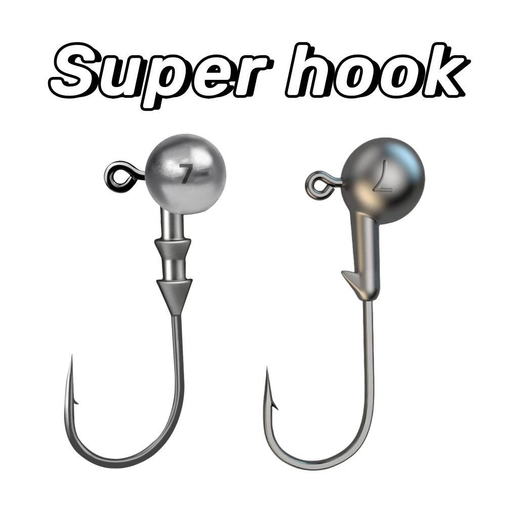 Global Hot Sale! High Carbon Steel Fishing Hooks with Lead Weight, 5 Pack, Prevent Fish From Getting Away Fishing Accessories