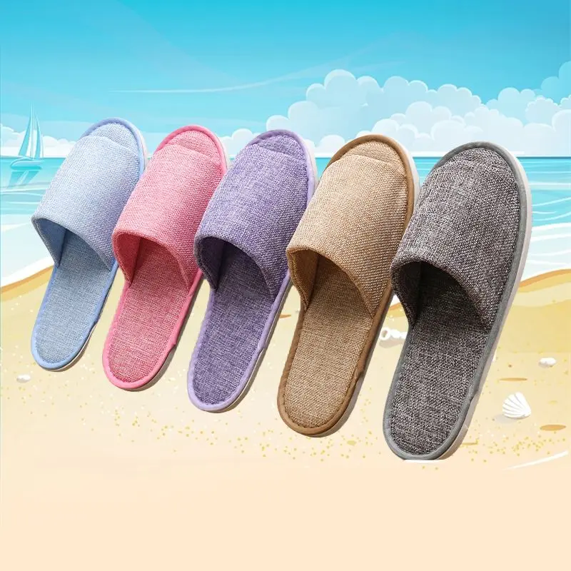 1 Pair Disposable Slippers Spa Guest Indoor Slippers Portable Fold Slippers Fit For Men And Women For Hotel Simple Home Slipper